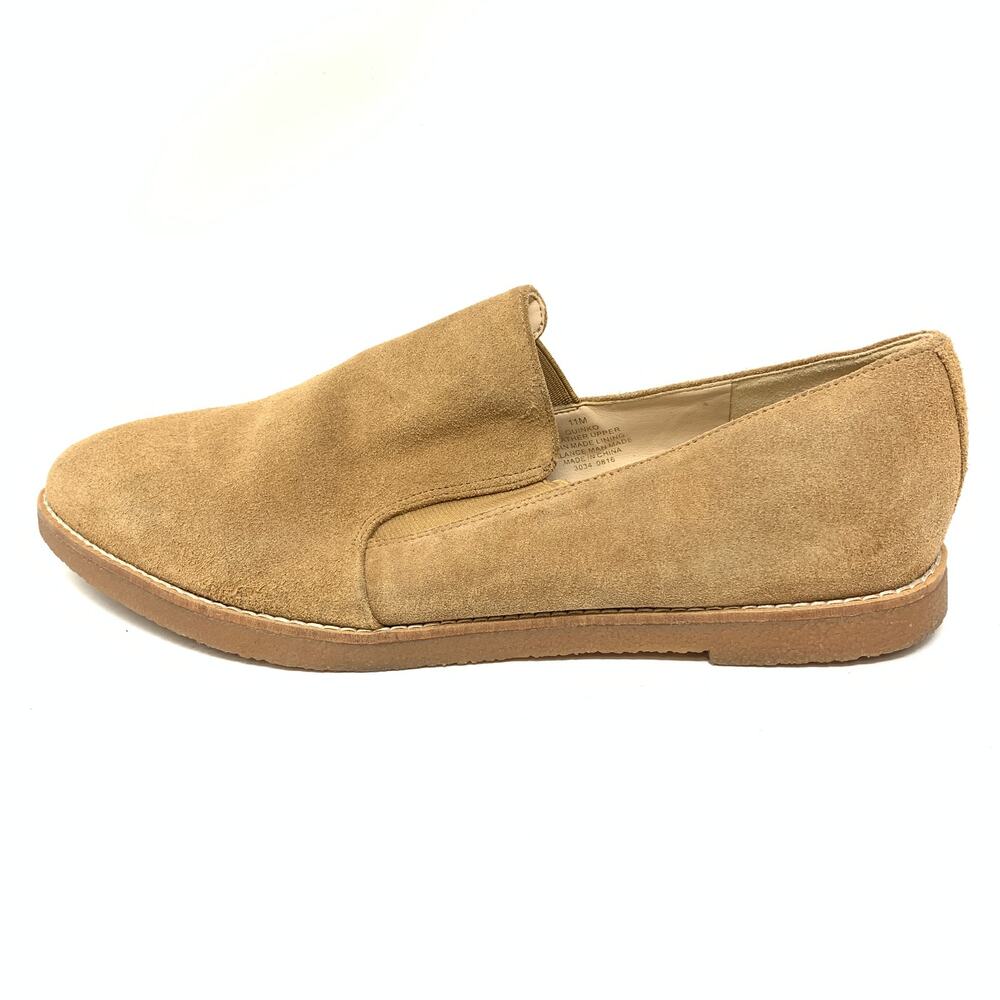 Nine West Women's Size 11 Suede Pointed Toe Loafers Tan Slip On